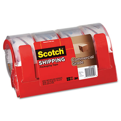 Scotch 3750 Commercial Grade Packaging Tape w/Dispenser,