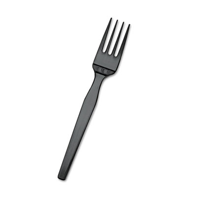 Dixie SmartStock Plastic Cutlery Refill, Forks, Black