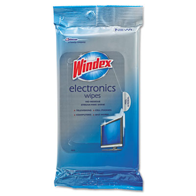 Windex Electronics Cleaner, 25 Wipes/Box