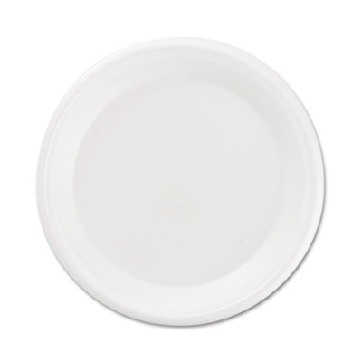 Boardwalk Non-Laminated Foam Plates, 9 Inches, White,