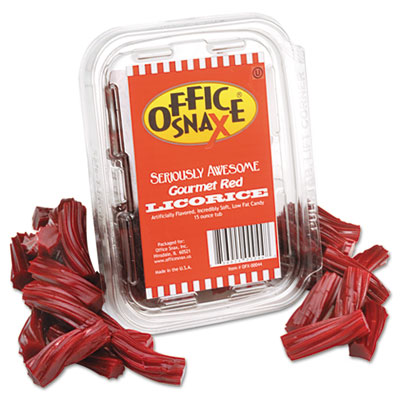 Office Snax Seriously Awesome Gourmet Licorice, Red, 15 oz