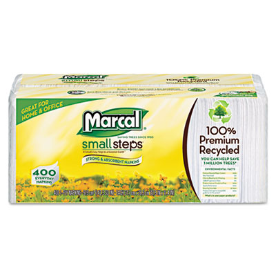 Marcal Small Steps Lunch Napkins, One-Ply, 12-1/2 x
