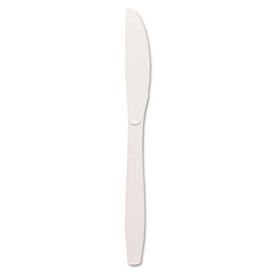 Dixie Plastic Tableware, Heavyweight Knives, White