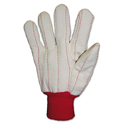 Anchor Brand Heavy Canvas Gloves, White/Red