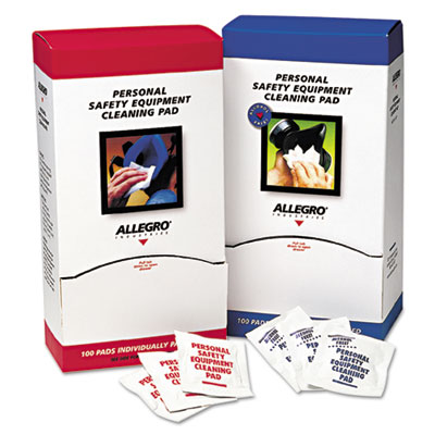 Allegro Respirator Cleaning Pads, 5 x 7, White