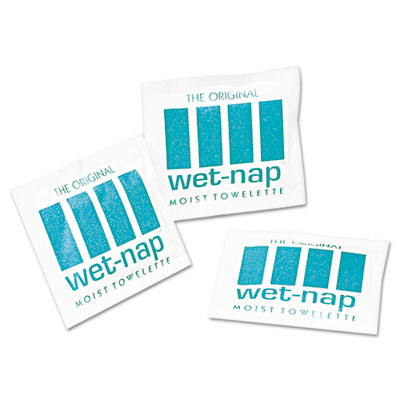Nice Pak Wet-Nap Wet Towelettes, 5 x 7 3/4, White
