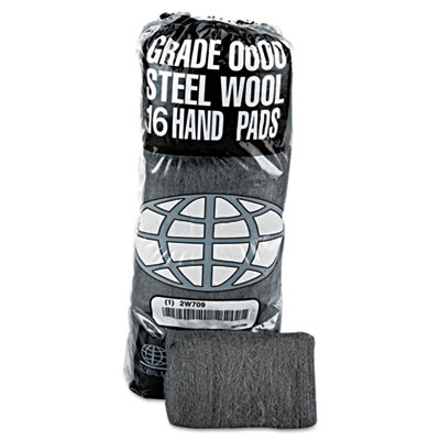 GMT Industrial-Quality Steel Wool Hand Pad, #0000 Super