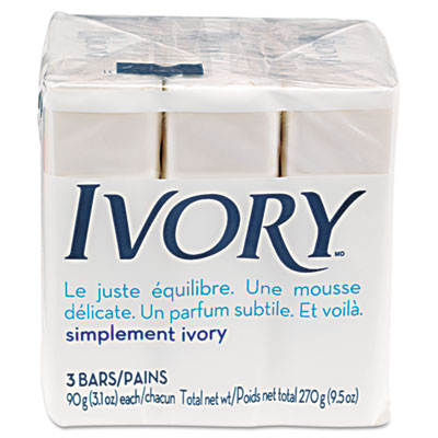 Ivory Soap Bath Bar Individually Wrapped, White,