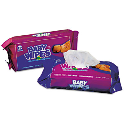 Royal Baby Wipes Refill Pack, Unscented, White, 80/Pack