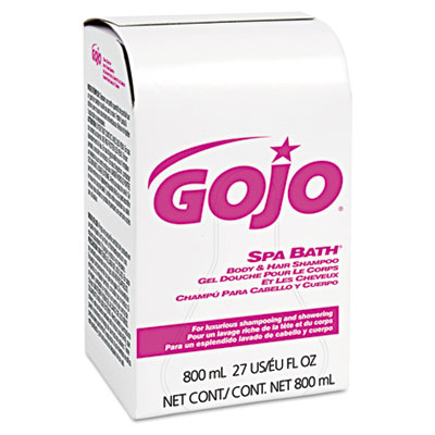 GOJO Spa Bath Body and Hair Shampoo, 800 ml, Bag-in-Box