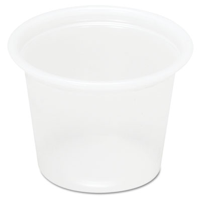 Boardwalk Plastic Souffl Cups, 1 oz., Translucent,