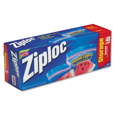 Ziploc Double Zipper Storage Bags, 10-9/16 x 10-3/4,