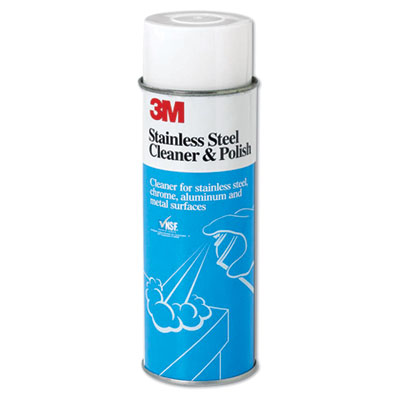 3M Stainless Steel Cleaner &amp; Polish, Lime Scent, Foam, 21