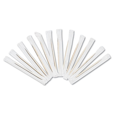 Royal Cello-Wrapped Round Wood Toothpicks, 2 3/4&quot;,