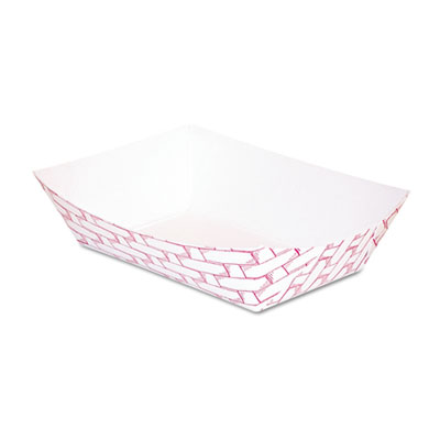 Boardwalk Paper Food Baskets, 4oz Capacity, Red/White