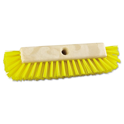 Boardwalk Dual-Surface Scrub Brush, Plastic, 10&quot;, Yellow