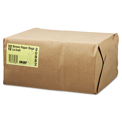 General 12# Paper Bag, 40-lb Base Weight, Brown Kraft,