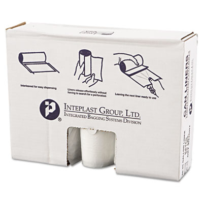 Inteplast Group High-Density
Can Liner, 40 x 46,
45-Gallon, 14 Micron
Equivalent, Clear, 25/Roll