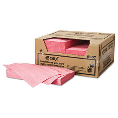Chix Wet Wipes, 13 1/2 x 24, White/Pink