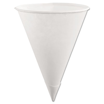 Rubbermaid Paper Cone Cups, 6oz, White