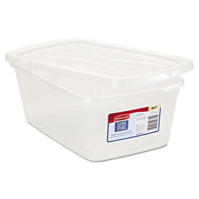 Rubbermaid Clever Store Snap-Lid Container, 1.625gal,