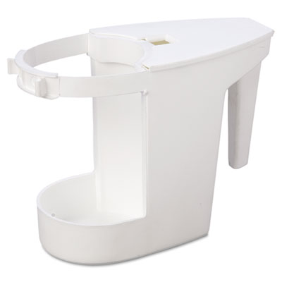 Impact Toilet Caddy &amp; Brush, White, Caddy: 8-In Length x