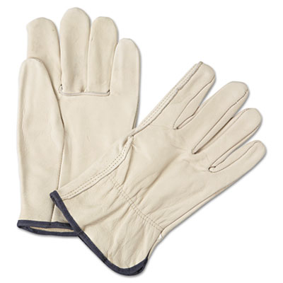 Anchor Brand 4000 Series Leather Driver Gloves, White,