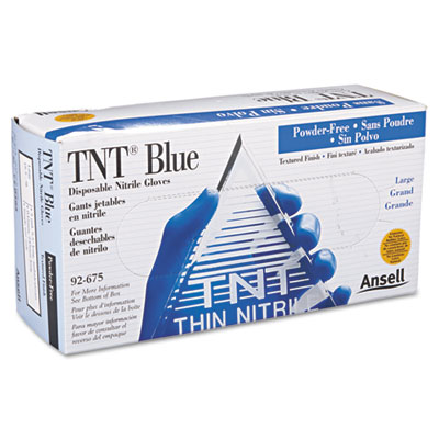 AnsellPro TNT Disposable Nitrile Gloves, Non-powdered,