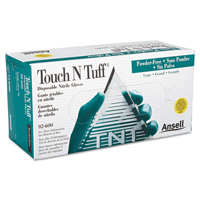 AnsellPro Touch N Tuff
Nitrile Gloves, Teal, Size
8.5-9, 100 Gloves/Box