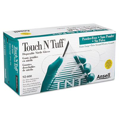 AnsellPro Touch N Tuff
Nitrile Gloves, Teal, Size
9.5-10, 100 Gloves/Box