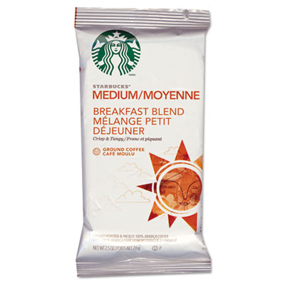 Starbucks Coffee, Breakfast Blend, 2 1/2 oz Packet, 18/Box