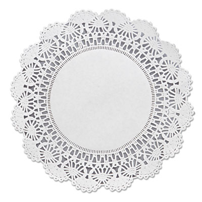 Hoffmaster Cambridge Lace Doilies, Round, 8&quot;, White