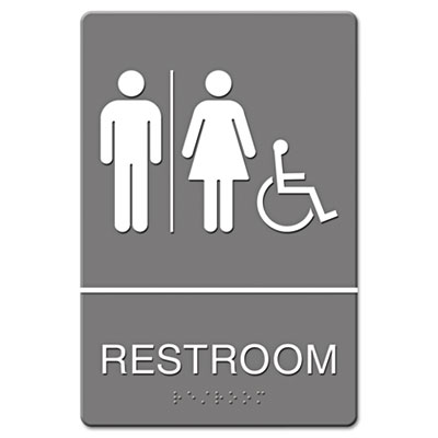 Headline Sign ADA Sign, Restroom/Wheelchair