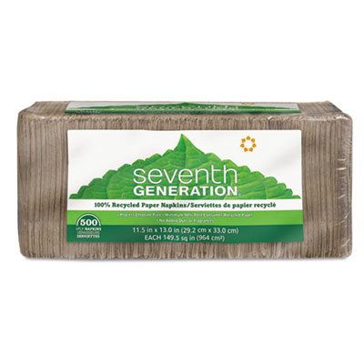 Seventh Generation 100% Recycled Napkins, One-Ply