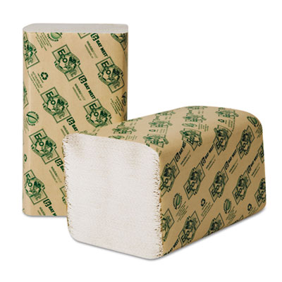 Wausau Paper EcoSoft Green Seal Folded Towels, 9 x 10,