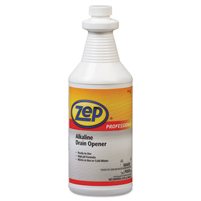Zep Professional Alkaline Drain Opener Quart Bottle