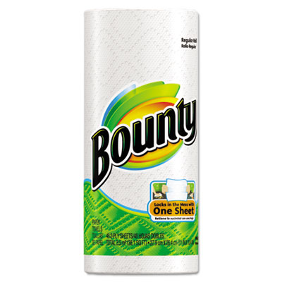 Bounty Regular Roll Paper Towels, 11 x 11, White, 48