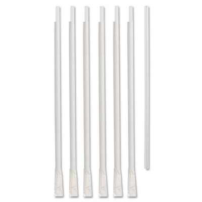 Dispoz-o Tall Giant Straws, Wrapped, 10 1/4, Translucent