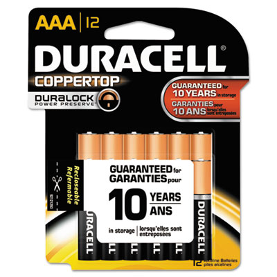 Duracell Coppertop Alkaline Batteries, AAA