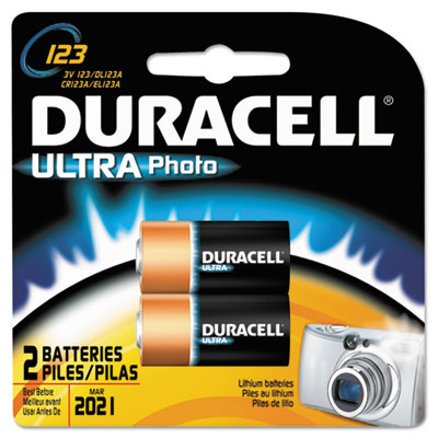 Duracell Ultra High Power Lithium Battery, 123, 3V,