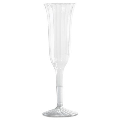 WNA Classic Crystal Plastic Champagne Flutes, 5 oz.,