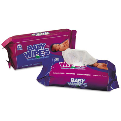 Royal Baby Wipes Refill Pack, Scented, White, 80/Pack