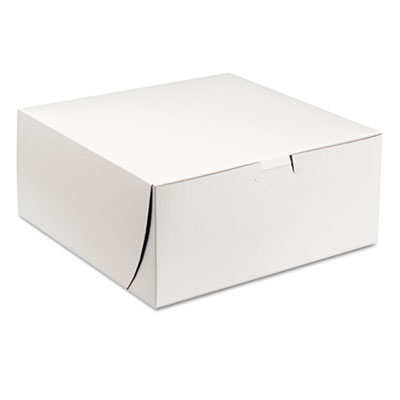 SCT Tuck-Top Bakery Boxes, 9w x 9d x 4h, White
