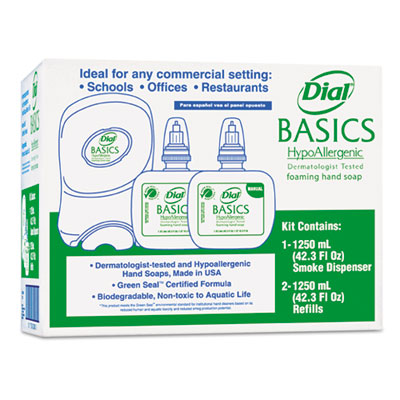 Dial Basics Duo Soap Dispenser Kit, 7 1/4 x 3 7/8
