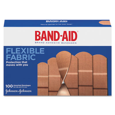 BAND-AID Flexible Fabric Adhesive Bandages,1 x 3