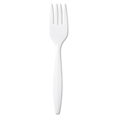 Dixie Plastic Tableware, Mediumweight Forks, White
