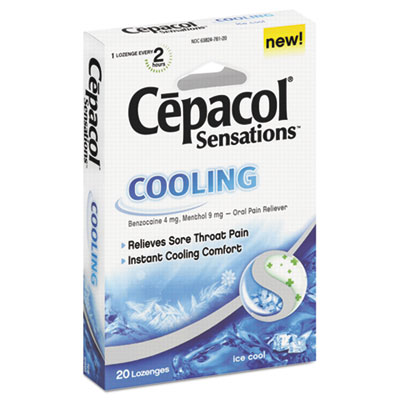Cepacol Sensations Sore Throat Lozenge, Ice Cool