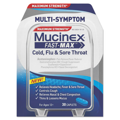 Mucinex Fast-Max Cold, Flu &amp; Sore Throat Caplet