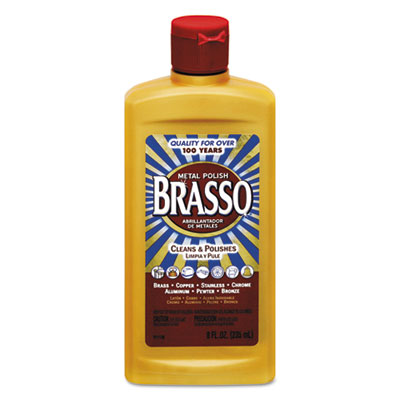 BRASSO Metal Polish, Unscented, 8oz Bottle