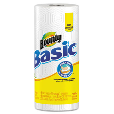 Bounty Basic Paper Towels, 11 x 10 2/5, White